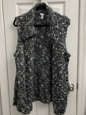 Chico's Knit Sleeveless Open Cardigan